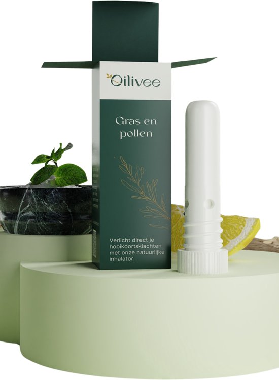 Gras en pollen | Hooikoorts Inhalator | 100% Natuurzuiver | geen bijwerkingen | Hooikoortsmiddel | geen medicijnen, pillen, tabletten, oogdruppels of neusspray - Oilivee