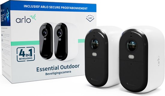 Arlo Essential HD Beveiligingscamera Buiten 2-Pack Wit - Arlo - €181,00