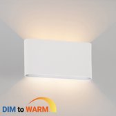 Ledmatters - Wandlamp Wit - Up & Down - Dimbaar - 5 watt - 550 Lumen - 1800-3000 Kelvin - Dim to Warm - IP65 Buitenverlichting