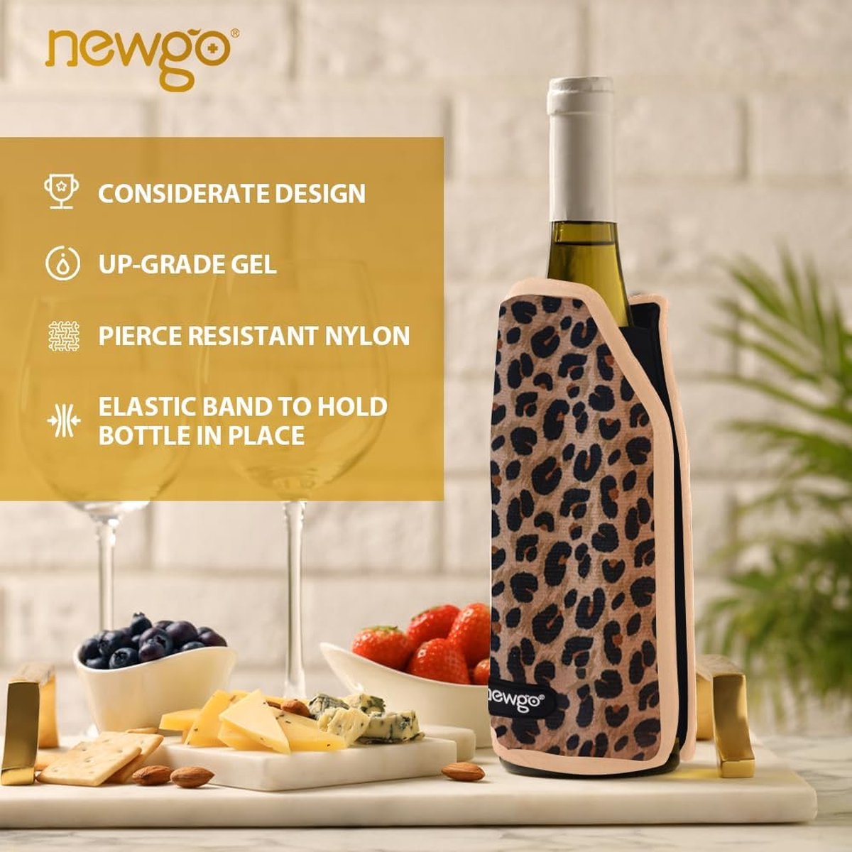 Lot De 3 Manchons Réfrigérants Pour Bouteilles De Vin - Sans Glace, à Congeler, Portable Pour Pique-nique, Plage, Camping, Maison