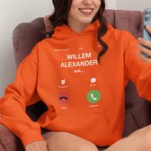 Oranje Koningsdag Hoodie Willem Alexander Belt… - MAAT L - Oranje Feestkleding