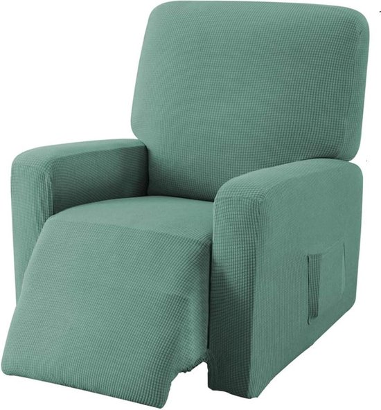 Jacquard fauteuilhoes, fauteuilbeschermer, stretchhoes voor fauteuil, compleet, elastische hoes voor tv-stoel, ligstoel, fauteuil (lichtgroen)