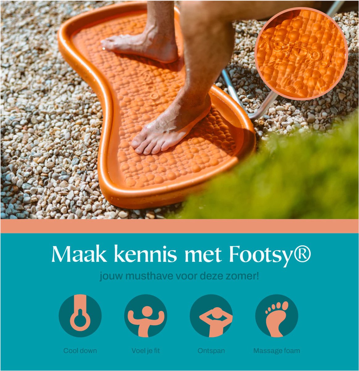 Footsy Hondenzwembad - Hondenzwembad - Hondenbad - Verkoelend Hondenzwembad - 2-in-1 Honden Zwembad én Voetenbad met Antislip MassageFoam - Ivory - Samen Genieten! thumbnail 7