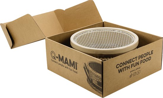 Q-MAMI TABLE GRILL - BEIGE (Hibachi / Shichirin / Tafelgrill / Barbecue / Kamado / Tafel bbq) van Q-MAMI — afbeelding 5