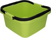 Handige teil / afwasteil met handvat - 13 liter - groen - afwasbak