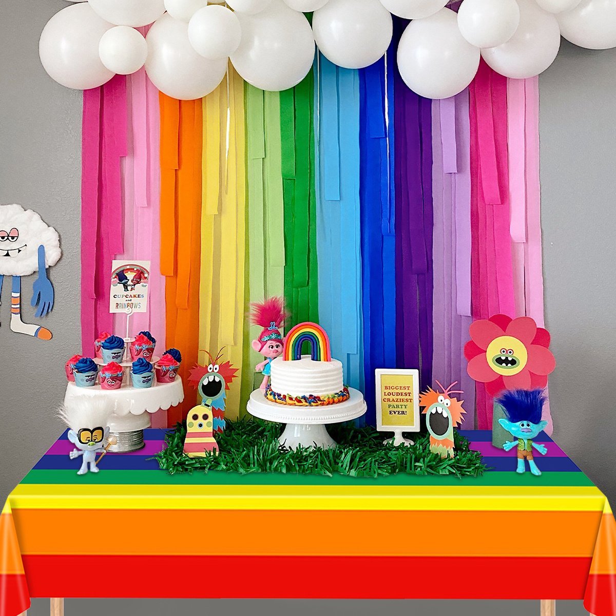 2x nappe Laken arc-en-ciel décoration d'anniversaire décoration de Table Fête Kinder