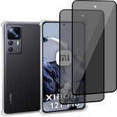 Geschikt voor Xiaomi 12T Pro - Hoesje + 2x Screenprotector – Gehard Glas Cover + Shock Proof Case - Transparant
