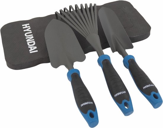 Hyundai 4-delig Tuingereedschapset - Hark - Plantenschep - Tuinschep - kniekussen van HYUNDAI — afbeelding 2