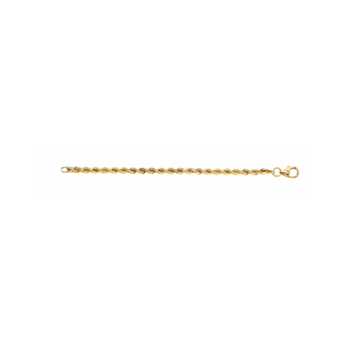 Fjory Halsketting Kabel met een buis in 14 karaat geel goud en een volle kern in zilver 925 - 3 mm diameter en 50 cm lengte 14 Karaat Goud 50