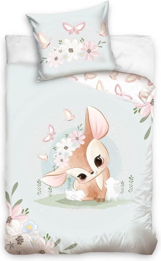 Biancheria Da Letto Janine Raso Makò – 100% Cotone – Set 135x200 Cm + Federa 80x80 Cm – Motivo Botanico Giallo Limone – Chiusura Lampo