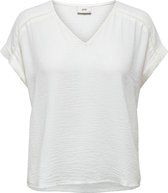 Jacqueline de Yong T-shirt Jdyrachel S/s Top Wvn 15229004 Cloud Dancer Dames Maat - 42