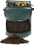 Garden Stand Up Composter, Snelcomposter, Moderne Mini Snelcomposter, Composter voor balkon, tuin, keuken & terras - met deksel en compost uitneemvenster (15 gallon