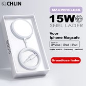 CL CHLIN® Magwireless Magnetische draadloze oplader voor iphone 12, 13, 14, 15 en andere Android smartphones - Draadloze oplader iphone - draadloze oplader samsung - draadloze oplader apple - draadloze oplader telefoon - Magsafe - magsafe oplader