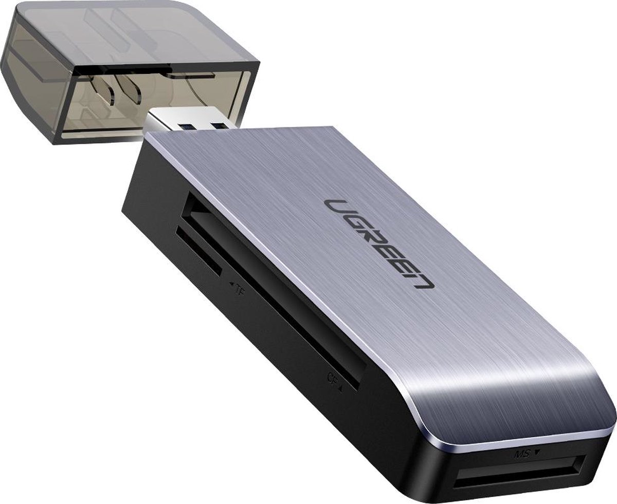 Ugreen - SD/micro - SD/CF/MS kaartlezer voor USB 3.0 grijs - (50541)