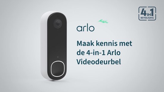 Arlo 2K Floodlight Camera met verlichting (bekabeld) en draadloze HD- videodeurbel met nachtzicht, sirene, LED-licht, bewegingsdetectie, tweeweg-audio, inclusief Arlo Secure