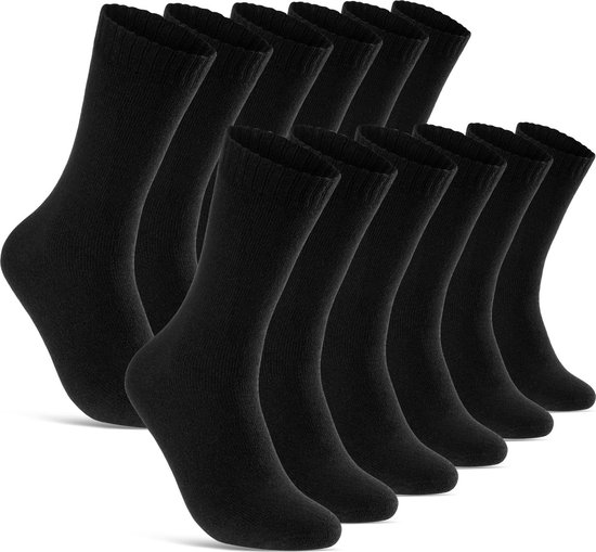 Domee Set van 5 thermosokken voor jongens, badstof, wintersokken, warm