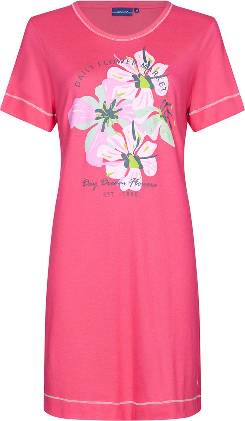 Pastunette - Day Dream - Dames Nachthemd - Roze - Katoen / Modal - Maat 46