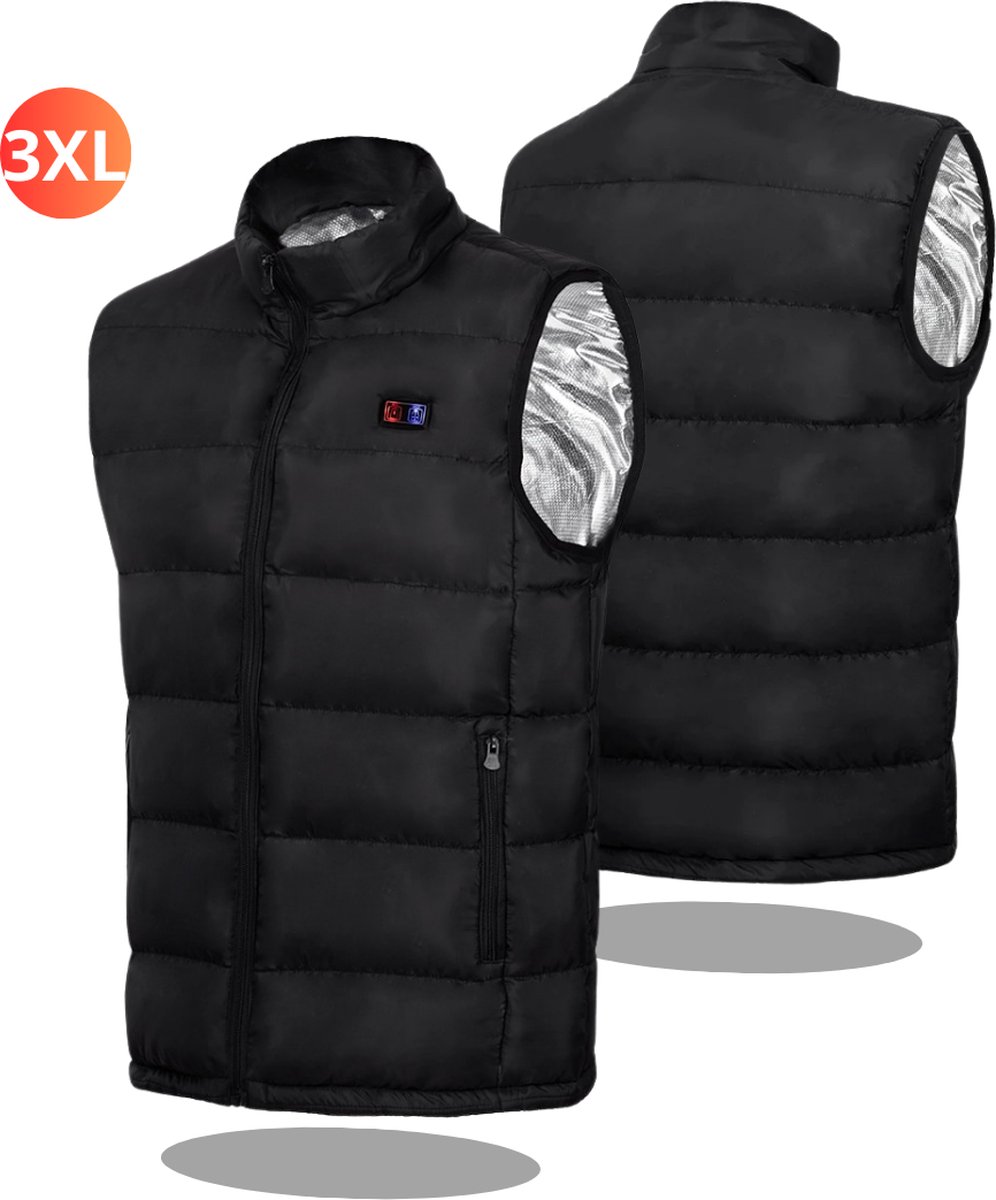 Actania Elektrische Bodywarmer - Heated Vest - Verwarmde Bodywarmer - Jas - Oplaadbaar - Maat XXXL - Zwart - Heren Model