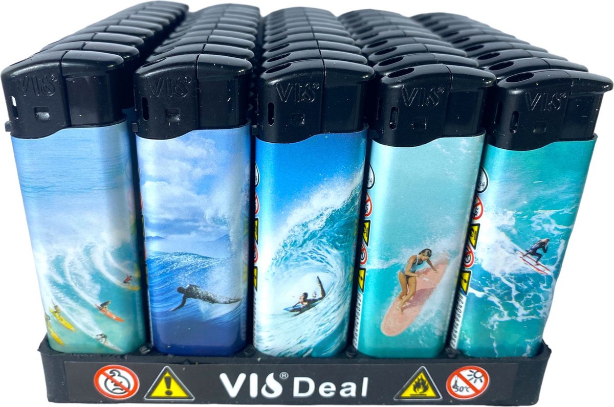 Goedkoopste Aanstekers 50 in tray navulbaar- Unilite kliksysteem aansteker - VIO deal elektrisch lighters