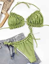 Groene bikini | Sexy bikini voor dames | Elegant groen | 2-delig | Maat M