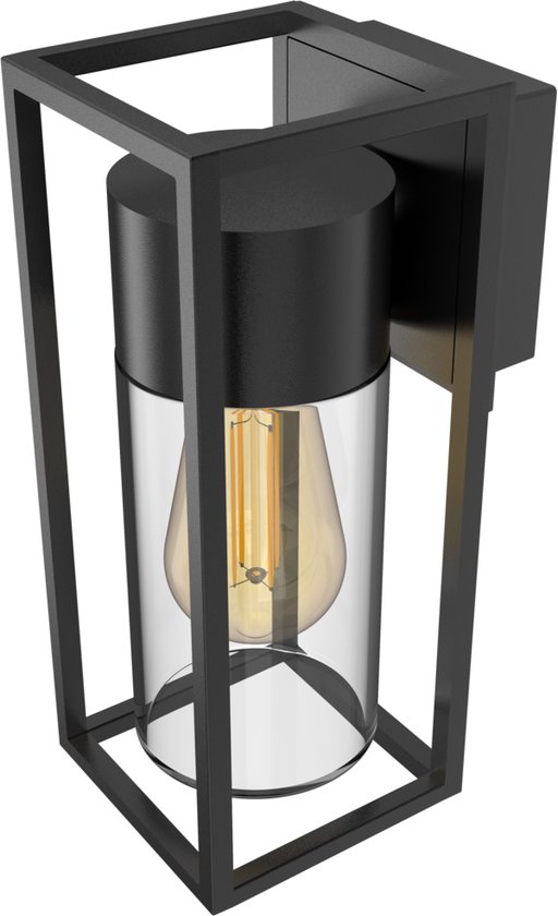 Calex LED Wandlamp Genoa - E27 – IP44 Spatwaterdicht - Zwart – Aluminium – Industrieel – Modern