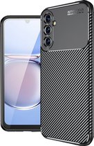 Carbon TPU Bescherm-Hoes Skin geschikt voor Samsung Galaxy A05S - Zwart