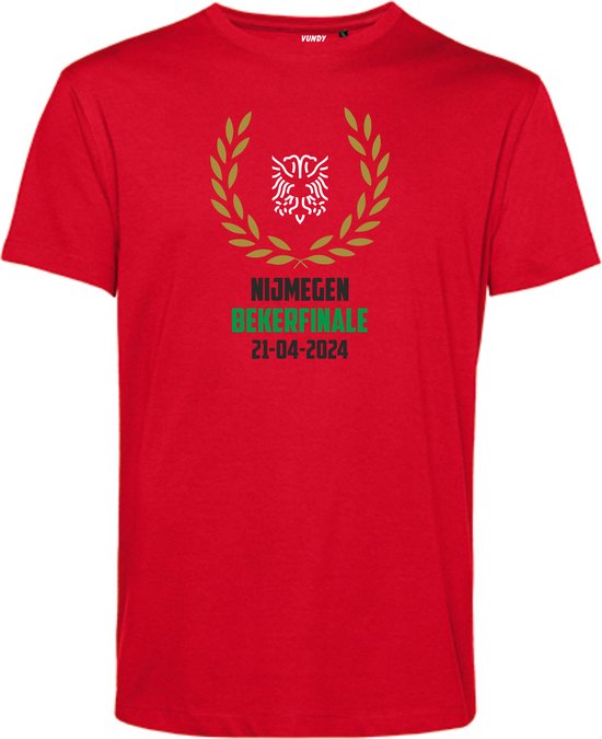 T-shirt Krans Bekerfinale 2024 | NEC Supporter | Nijmegen | Bekerfinale | Rood | maat S