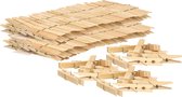 Excellent Houseware Wasknijpers - 300x - bamboe hout - 7 cm