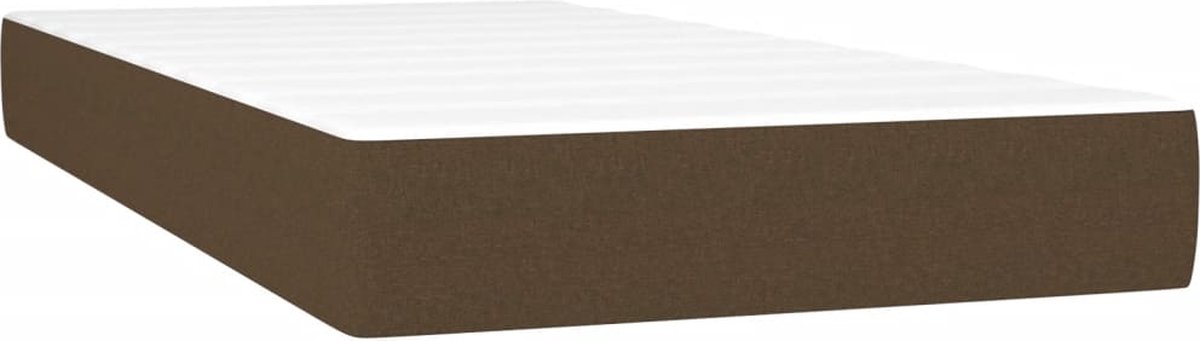 vidaXL - Pocketveringmatras - medium - 120x190x20 - cm - stof - donkerbruin