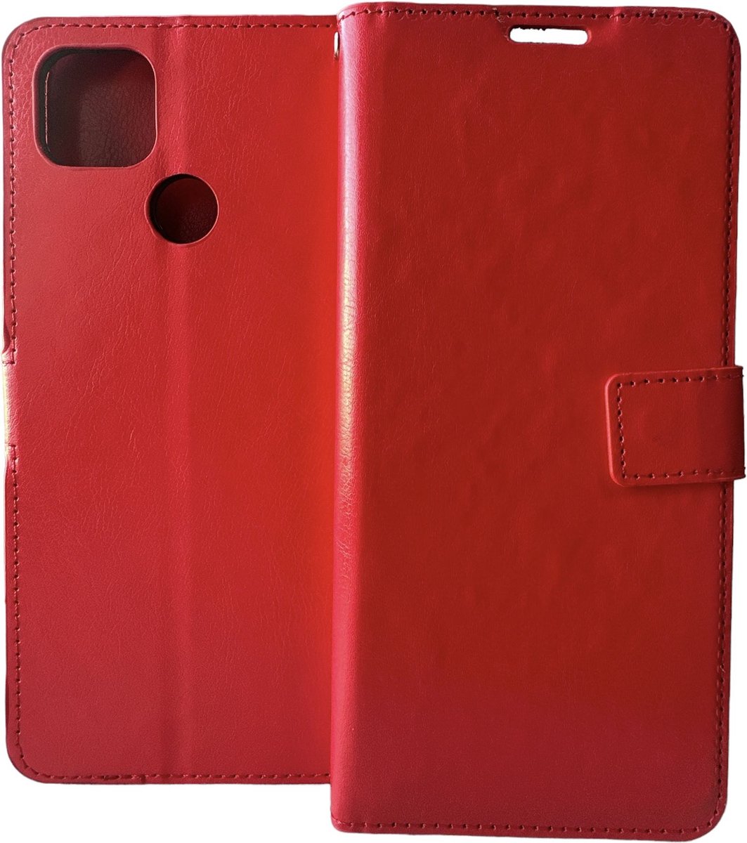 Bookcase Geschikt voor: Motorola Moto G9 Power - Rood - portemonnee hoesje