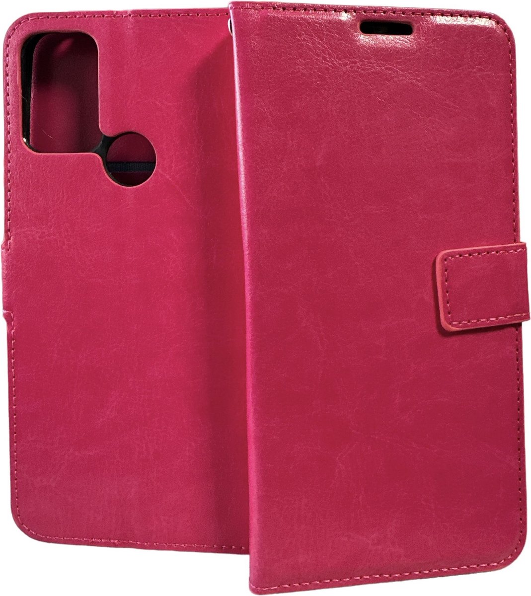 Bookcase Geschikt voor: Oppo A53 4G / A53S - Roze - portemonnee hoesje