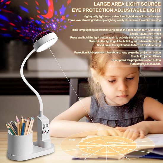 Lampe de Chevet Tactile, Lampe de Table Rechargeable, Veilleuse Tactile à 3 Couleurs à Intensité Variable - Maison