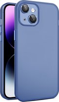 Mobigear Hoesje geschikt voor Apple iPhone 15 Telefoonhoesje Hardcase | Mobigear Matt Slim Backcover Shockproof | Schokbestendig iPhone 15 Telefoonhoesje | Anti Shock Proof - Blauw