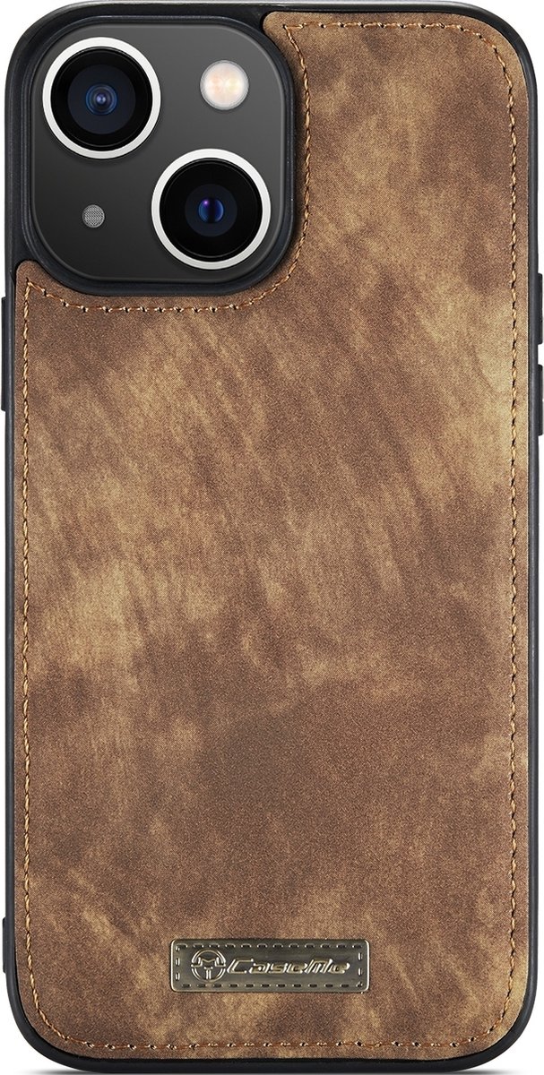 Caseme Telefoonhoesje geschikt voor Apple iPhone 15 Plus Hoesje | Caseme 008 Uitneembare 2in1 Bookcase Portemonnee | Pasjeshouder voor 8 Pasjes | Telefoonhoesje voor Pinpas / OV Kaart / Rijbewijs - Bruin