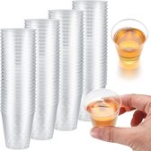 100 pièces verres à shot en plastique, verres à shot réutilisables en plastique 3cl/30ml, gobelets à boire, gobelets en plastique réutilisables, pour les fêtes, noël