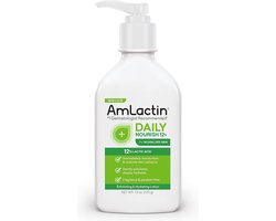 AmLactin Daily Moisturizing Lotion voor droge huid -pompfles - bodylotion met 12% melkzuur - Dermatoloog