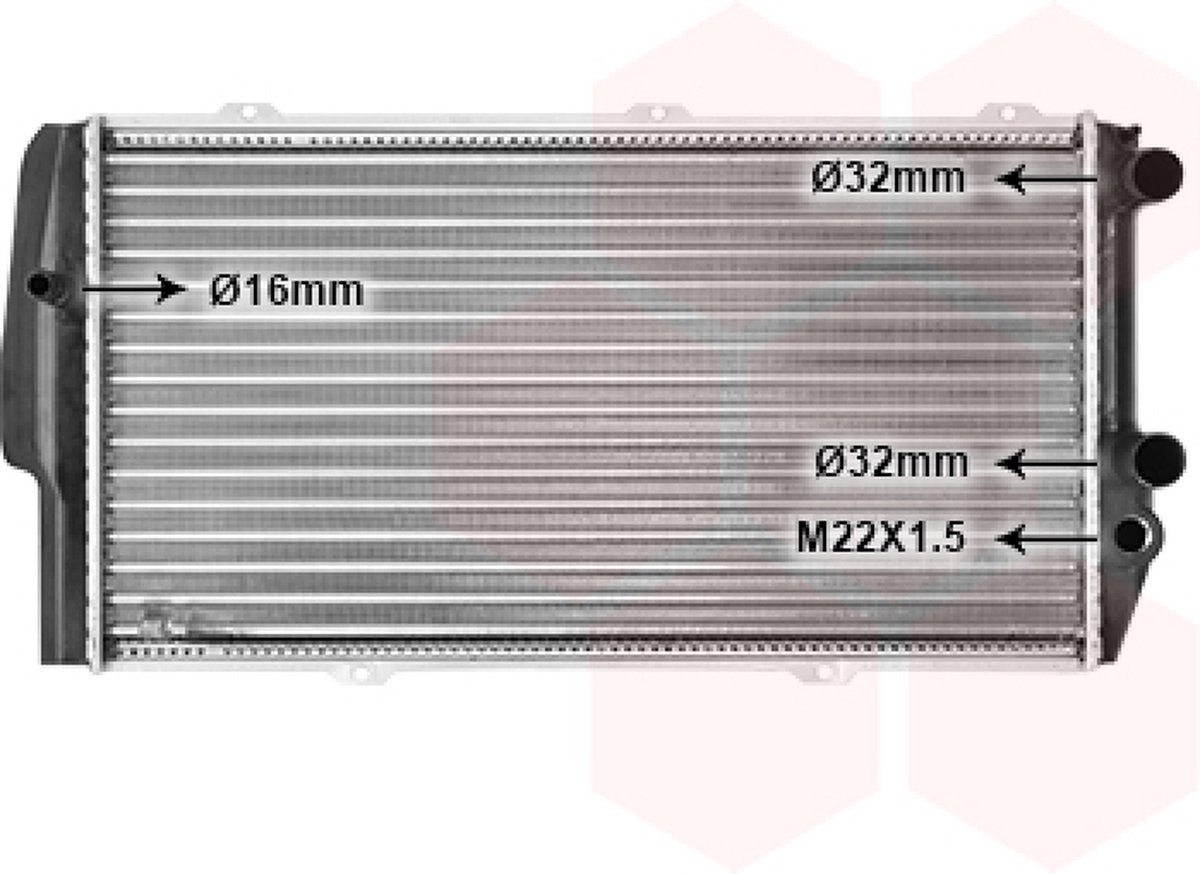 Van Wezel - RADIATOR VOOR AUDI 100 C3 1982-1991 431121251A