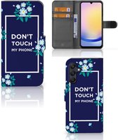 Hoesje Geschikt voor Samsung Galaxy A25 Telefoontasje Flowers Blue DTMP