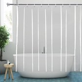 Douchegordijn, 180 x 180, PEVA, doorzichtig, transparant, waterdicht, wasbaar, voor badkuip, met magnetische zoom, breedte: 180 x hoogte: 180 cm