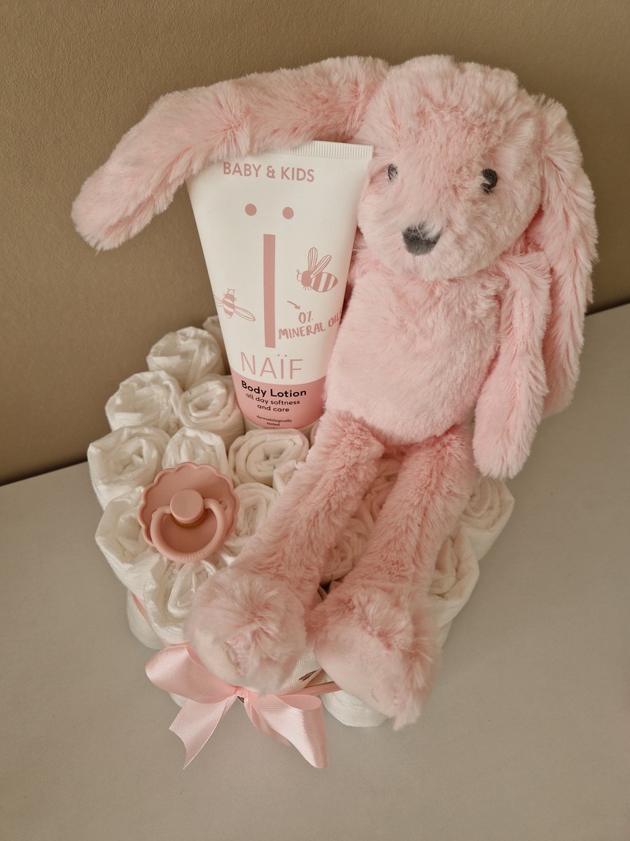 Goedkoopste Luiertaart Naïf meisje - babyshower - kraamcadeau