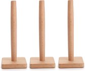 Houten keukenrolhouder, verticale papieren handdoekhouder, 3 stuks voor badkamer, woonkamer, slaapkamer, woondecoratie