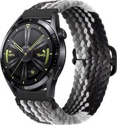 Nylon Stretch Bandje 20mm - Chocolade Horlogebandje geschikt voor Samsung Galaxy Watch 6 / 5 / Pro / 4 / 3 / Active 2 - Garmin Approach / Forerunner / Venu 2 Plus / SQ / Vivomove - Polar Ignite / Unite