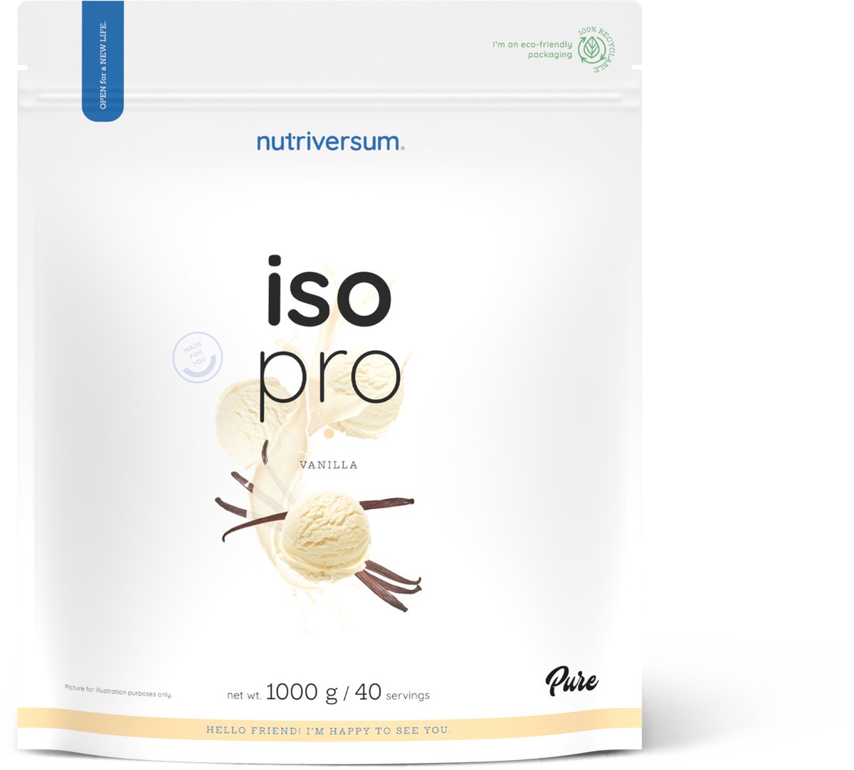 Goedkoopste Nutriversum | IsoPro | Whey protein isolate | Vanille | 1kg 40 servings | Instant | Eiwit shake | Proteïne shake | Eiwitten | Whey Proteïne | Supplement | Isolaat | Nutriworld