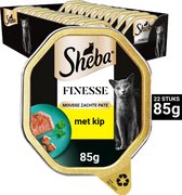 Sheba Finesse Mousse - Kattenvoer met Kip - 22x85 Kuipjes - Luxe Smaak