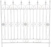 Clp porte de jardin en métal MANGOLD, clôture classique, panneau de clôture, porte de jardin, clôture, reliable, clôture, - blanc antique