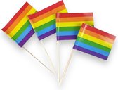 Voeg Een Kleurrijk Accent Toe met Kinky Pleasure Cocktailprikkers Pride/Regenboog Vlag 10 Stuks