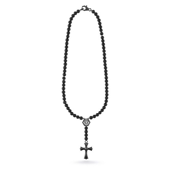 Philipp Plein - PJUEA04NU - Halsketting - Heren - 60cm - PP GOTHIC CRUCIFIX