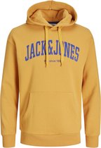 JACK & JONES Josh sweat hood regular fit - heren hoodie katoenmengsel met capuchon - okergeel - Maat: M