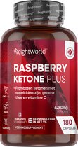 WeightWorld Raspberry Ketone Plus afslanksupplement - 180 capsules voor 3 maanden voorraad - 4280 mg per portie - Vegan en 100% natuurlijk