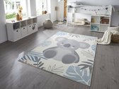 Flycarpets Kinderkamer Laagpolig vloerkleed - Koala Design - Creme / Blauw - 160x220 cm